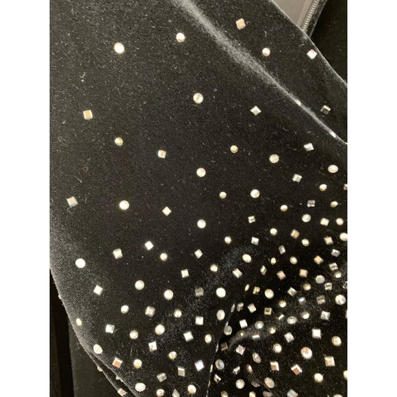 Calvin Klein Black Velvet Dress With Embellished Pouf Sleeves Holiday Size 8 NWT - Picture 9 of 12